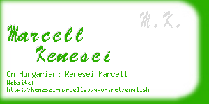 marcell kenesei business card